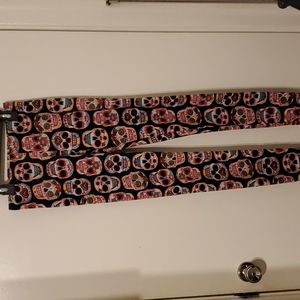 Velour Legging with skulls